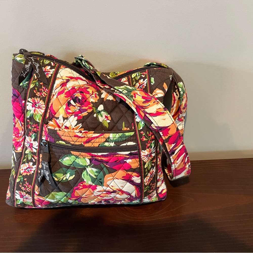 Vera Bradley English Rose print Crossbody Hipster Bag